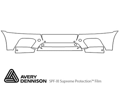 x5 Avery Dennison Clear Bra Bumper Precut PPF Diagram