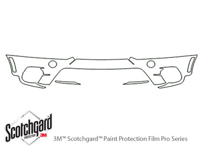 x5 3M Clear Bra Bumper Precut PPF Diagram
