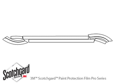 x5 3M Clear Bra Door Cup Precut PPF Diagram