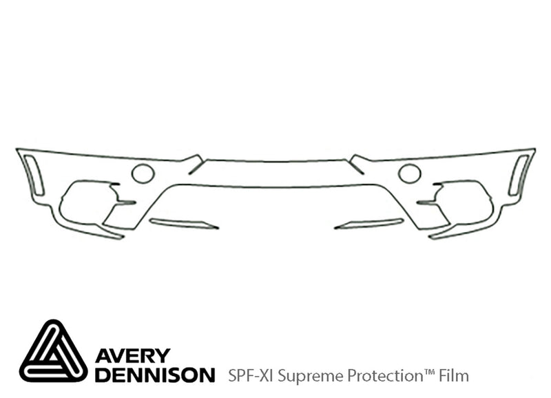x5 Avery Dennison Clear Bra Bumper Precut PPF Diagram