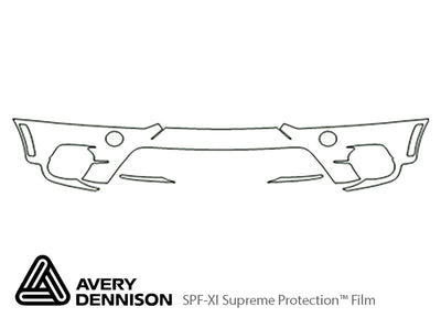 x5 Avery Dennison Clear Bra Bumper Precut PPF Diagram