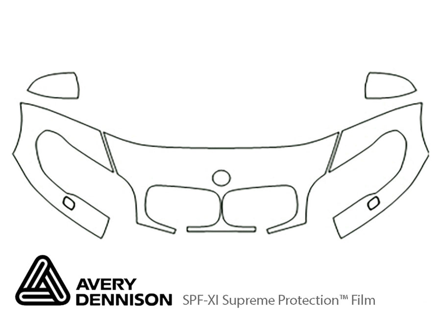 x5 Avery Dennison Clear Bra Hood Precut PPF Diagram