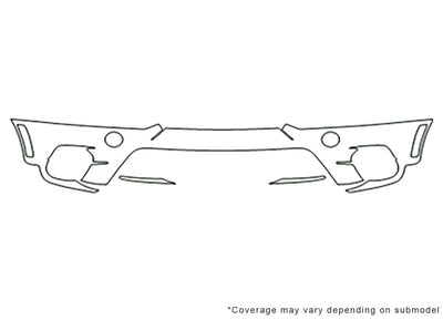 x5 3M Clear Bra Bumper Precut PPF Diagram