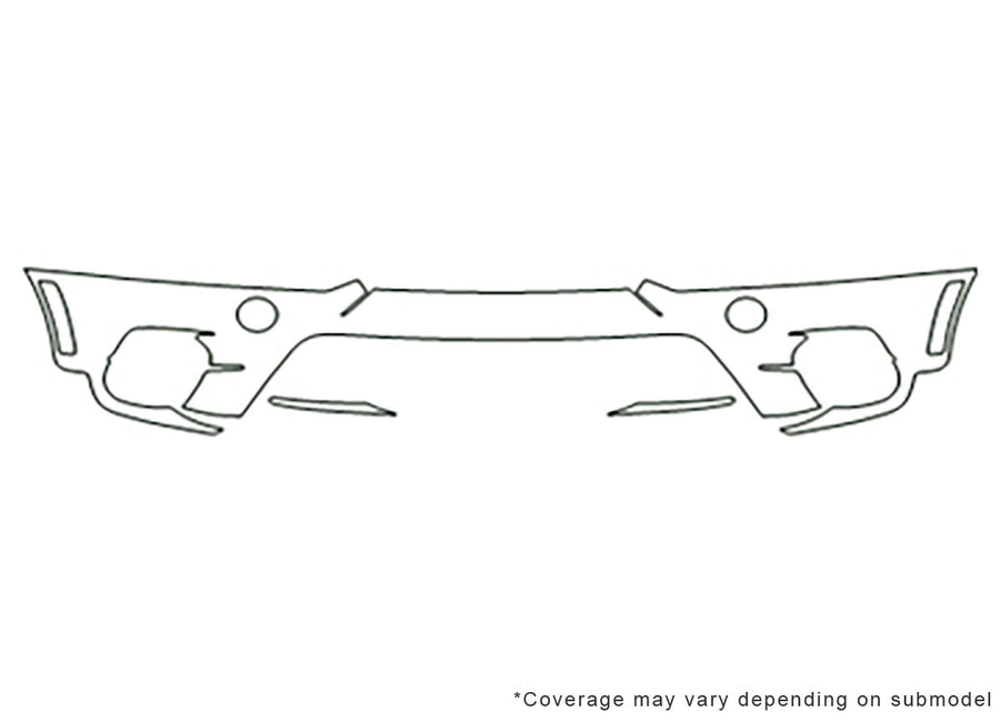 x5 3M Clear Bra Bumper Precut PPF Diagram
