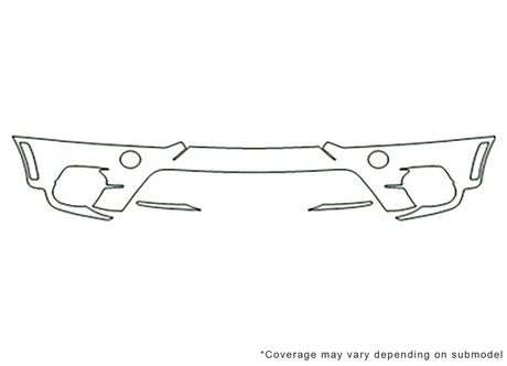 x5 Avery Dennison Clear Bra Bumper Precut PPF Diagram