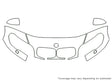 x5 3M Clear Bra Hood Precut PPF Diagram