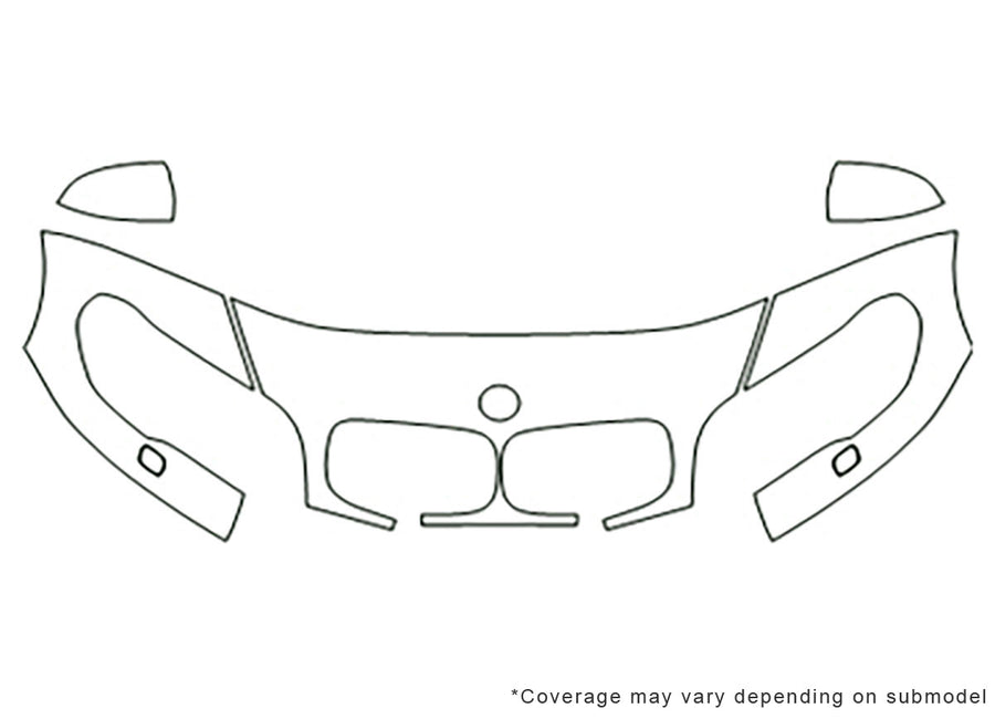 x5 Avery Dennison Clear Bra Hood Precut PPF Diagram