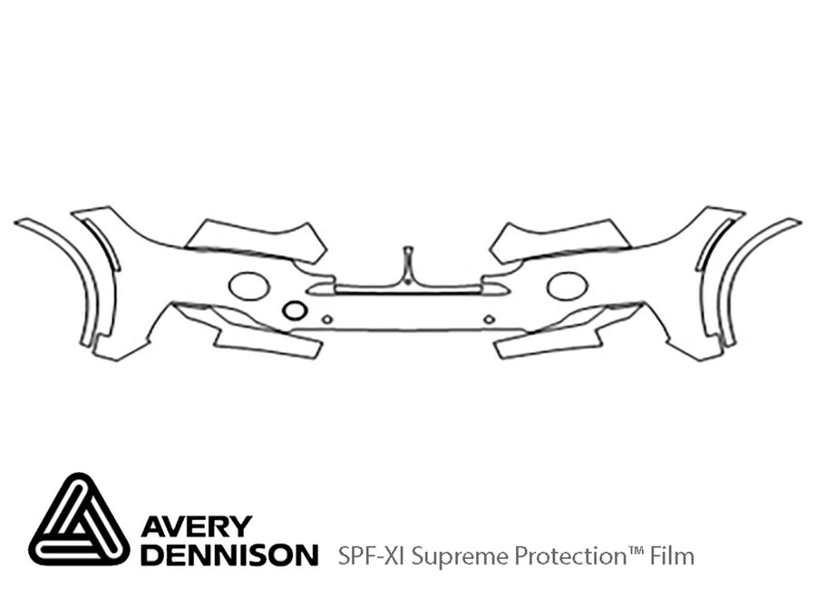 x5 Avery Dennison Clear Bra Bumper Precut PPF Diagram