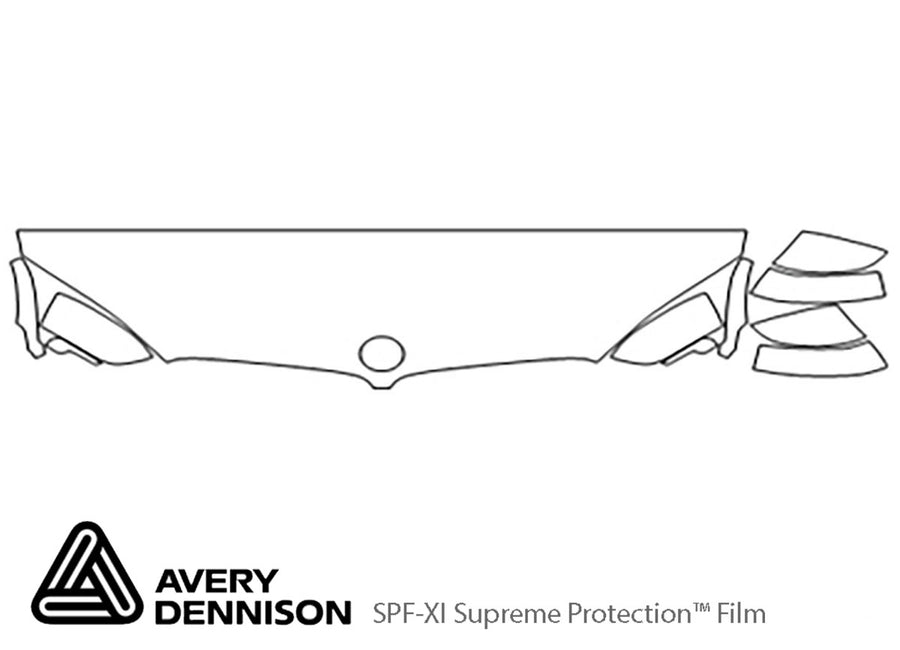 x5 Avery Dennison Clear Bra Hood Precut PPF Diagram