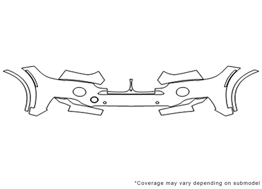 x5 3M Clear Bra Bumper Precut PPF Diagram