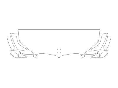 x5 Avery Dennison Clear Bra Hood Precut PPF Diagram