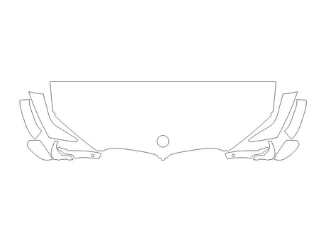 x5 Avery Dennison Clear Bra Hood Precut PPF Diagram