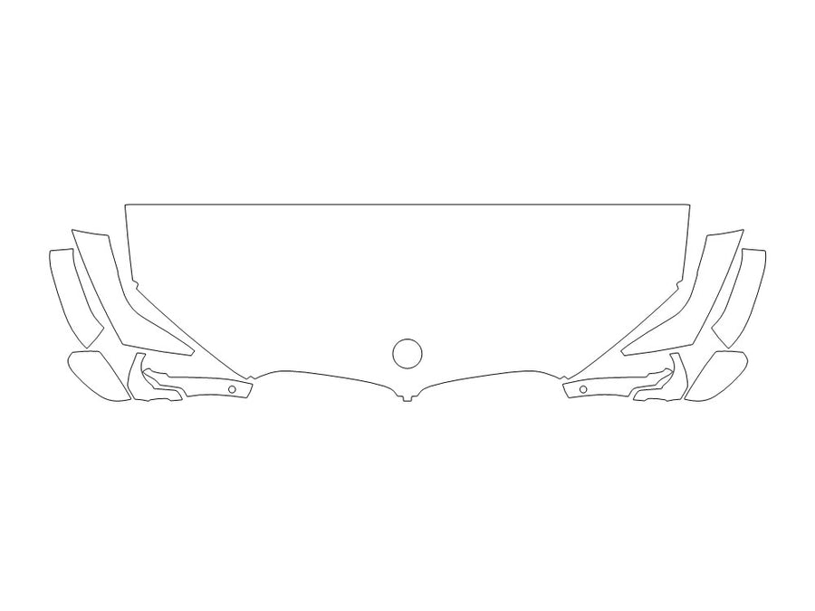 x5 Avery Dennison Clear Bra Hood Precut PPF Diagram