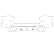 x5 3M Clear Bra Door Cup Precut PPF Diagram