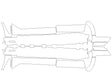 x5 Avery Dennison Clear Bra Door Cup Precut PPF Diagram