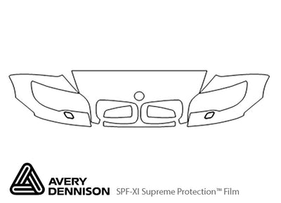 x6 Avery Dennison Clear Bra Hood Precut PPF Diagram