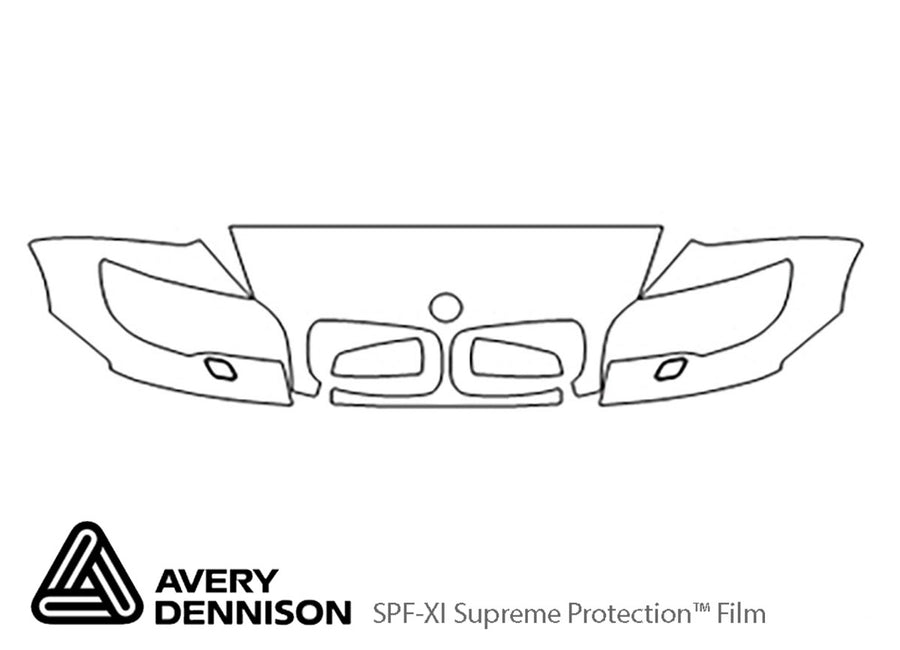 x6 Avery Dennison Clear Bra Hood Precut PPF Diagram