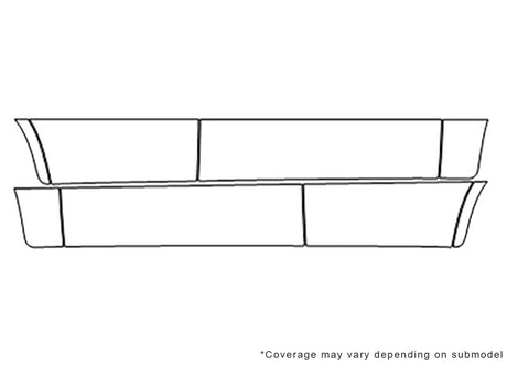 x6 3M Clear Bra Door Cup Precut PPF Diagram
