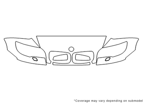x6 Avery Dennison Clear Bra Hood Precut PPF Diagram