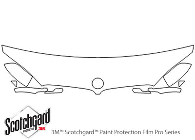 x6 3M Clear Bra Hood Precut PPF Diagram