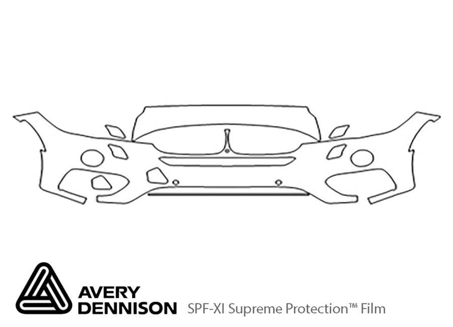 x6 Avery Dennison Clear Bra Bumper Precut PPF Diagram