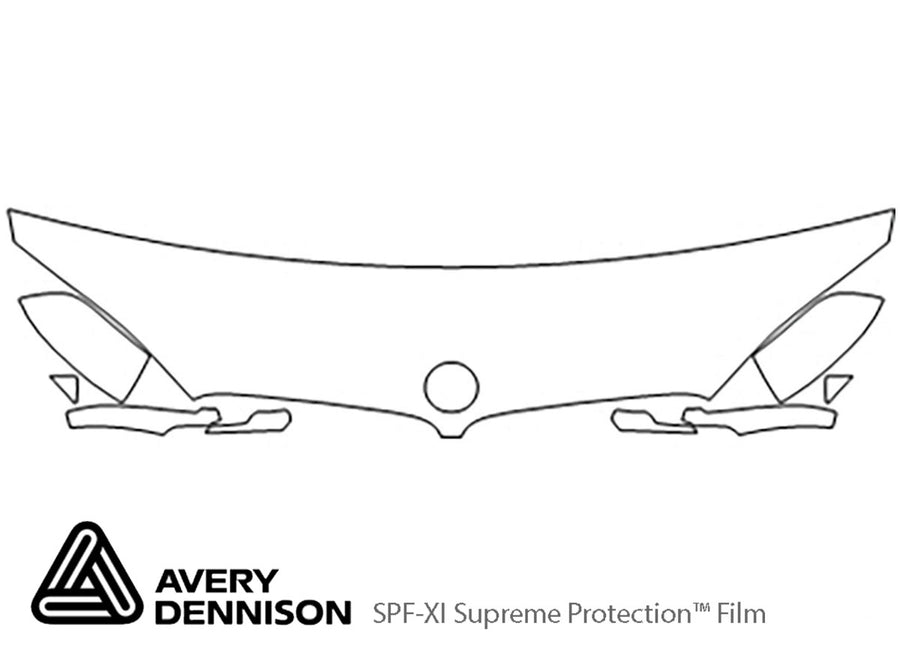 x6 Avery Dennison Clear Bra Hood Precut PPF Diagram