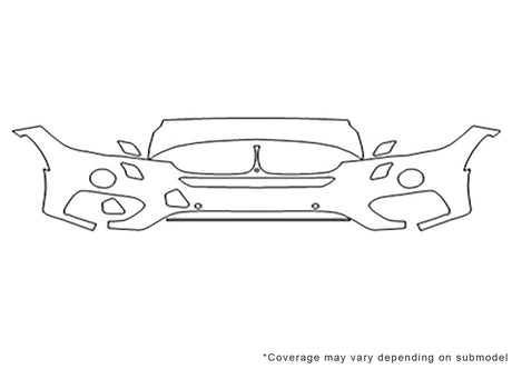 x6 Avery Dennison Clear Bra Bumper Precut PPF Diagram