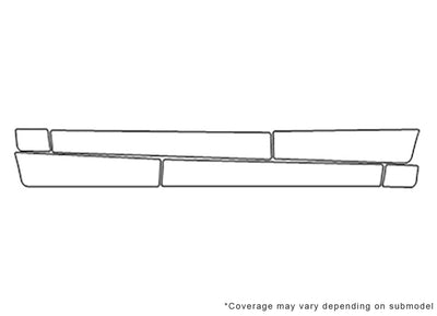 x6 Avery Dennison Clear Bra Door Cup Precut PPF Diagram