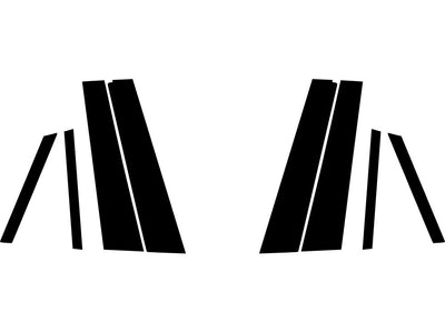 bmw x6 2015-2019 Brushed Aluminum Black Pillar Trim Diagram