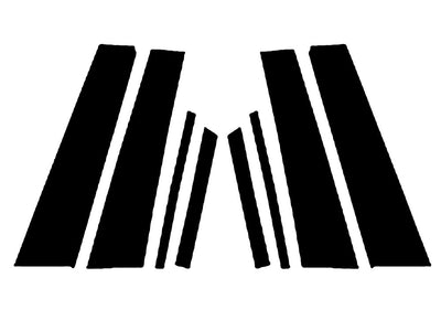 bmw x6 2020-2024 Matte Black Pillar Trim Diagram