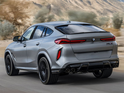 bmw x6 2020-2024 Brushed Aluminum Black Pillar Trim