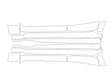 x6 3M Clear Bra Door Cup Precut PPF Diagram