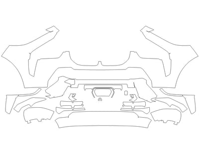 x7 Avery Dennison Clear Bra Bumper Precut PPF Diagram