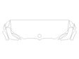 x7 3M Clear Bra Hood Precut PPF Diagram