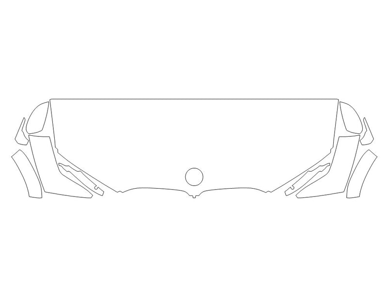 x7 Avery Dennison Clear Bra Hood Precut PPF Diagram