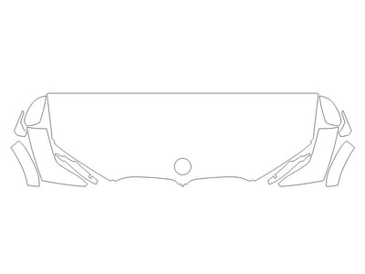 x7 Avery Dennison Clear Bra Hood Precut PPF Diagram
