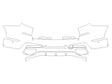 x7 3M Clear Bra Door Cup Precut PPF Diagram