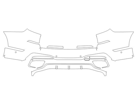 x7 3M Clear Bra Door Cup Precut PPF Diagram