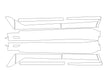 x7 3M Clear Bra Door Cup Precut PPF Diagram