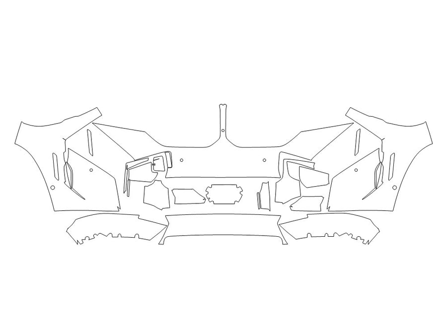 xm 3M Clear Bra Bumper Precut PPF Diagram