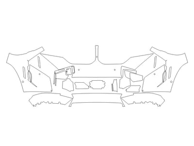 xm Avery Dennison Clear Bra Bumper Precut PPF Diagram