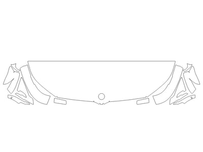 xm 3M Clear Bra Hood Precut PPF Diagram