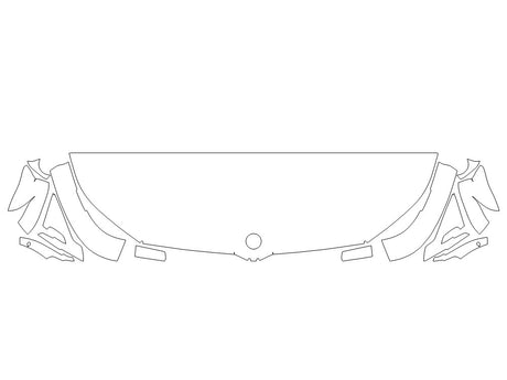 xm 3M Clear Bra Hood Precut PPF Diagram