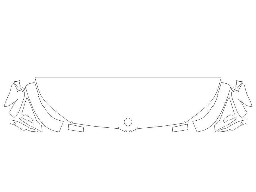 xm 3M Clear Bra Hood Precut PPF Diagram