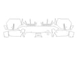 xm Avery Dennison Clear Bra Door Cup Precut PPF Diagram