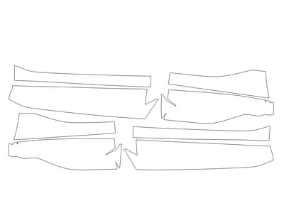 xm 3M Clear Bra Door Cup Precut PPF Diagram