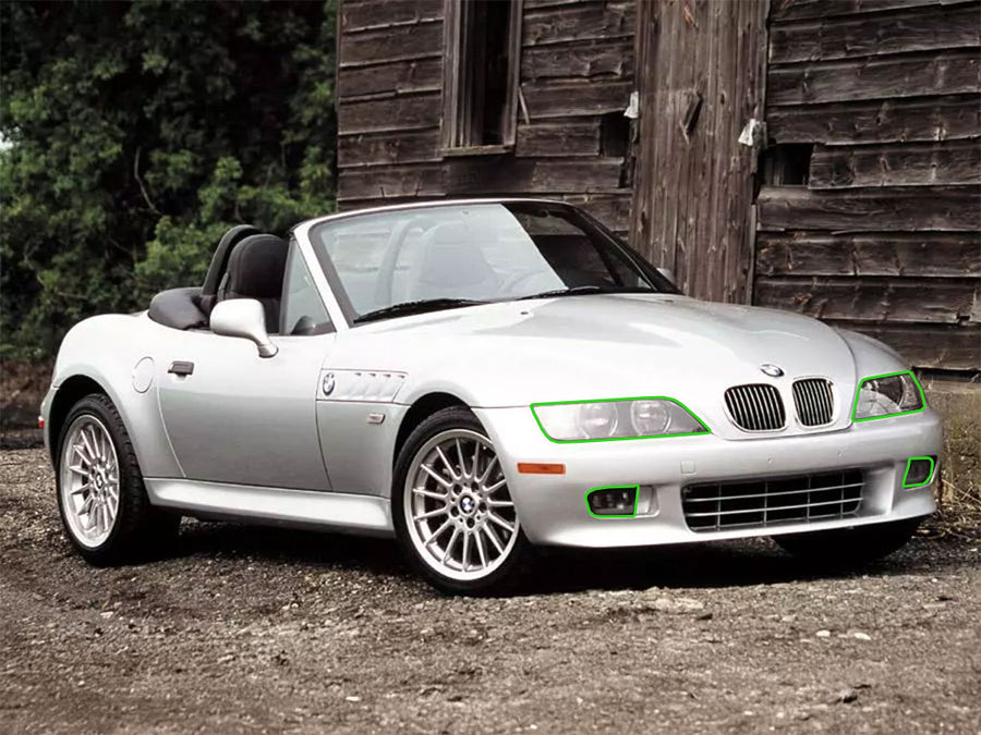 bmw z3 1996-2002 Headlight Protection Installation Location
