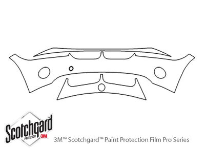 z4 3M Clear Bra Bumper Precut PPF Diagram