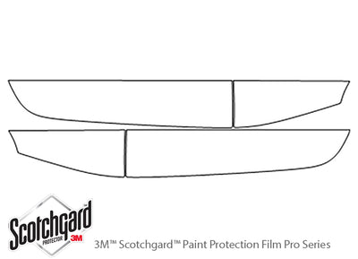 z4 3M Clear Bra Door Cup Precut PPF Diagram