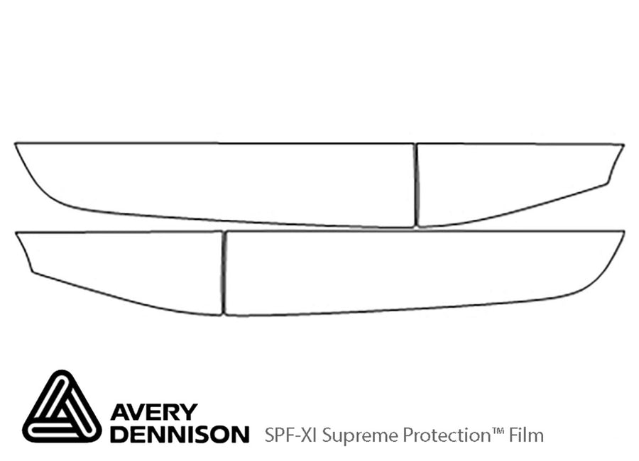 z4 Avery Dennison Clear Bra Door Cup Precut PPF Diagram